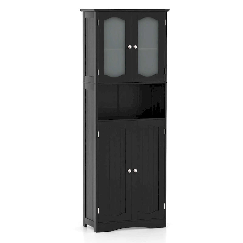 64.5 hoher Badezimmerschrank mit Glastüren