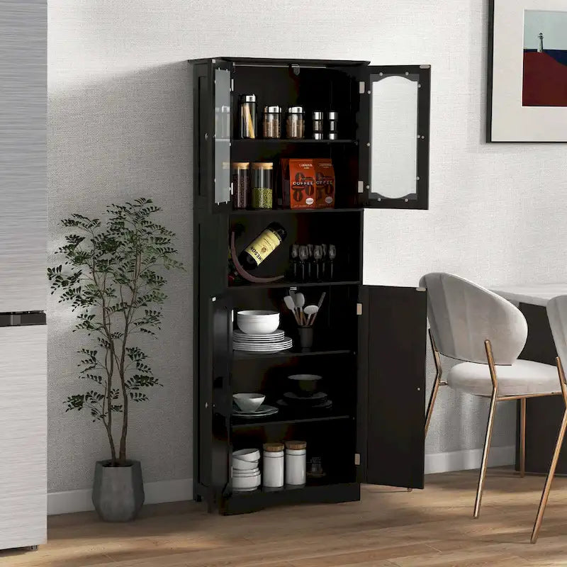 64.5 hoher Badezimmerschrank mit Glastüren