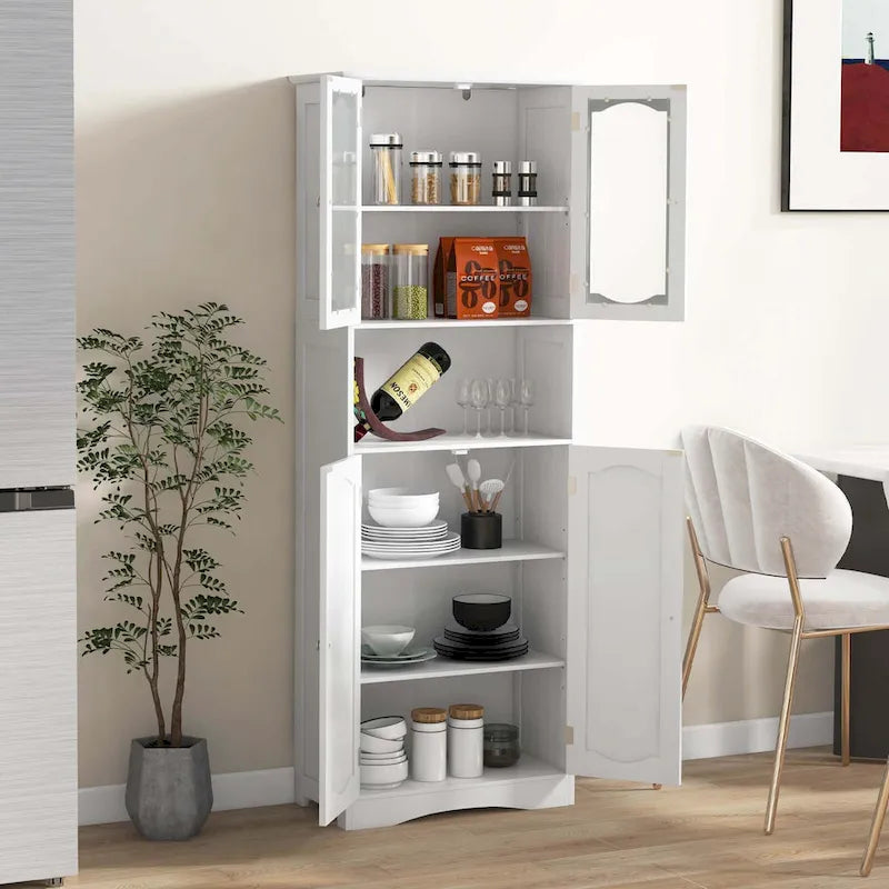 64.5 hoher Badezimmerschrank mit Glastüren