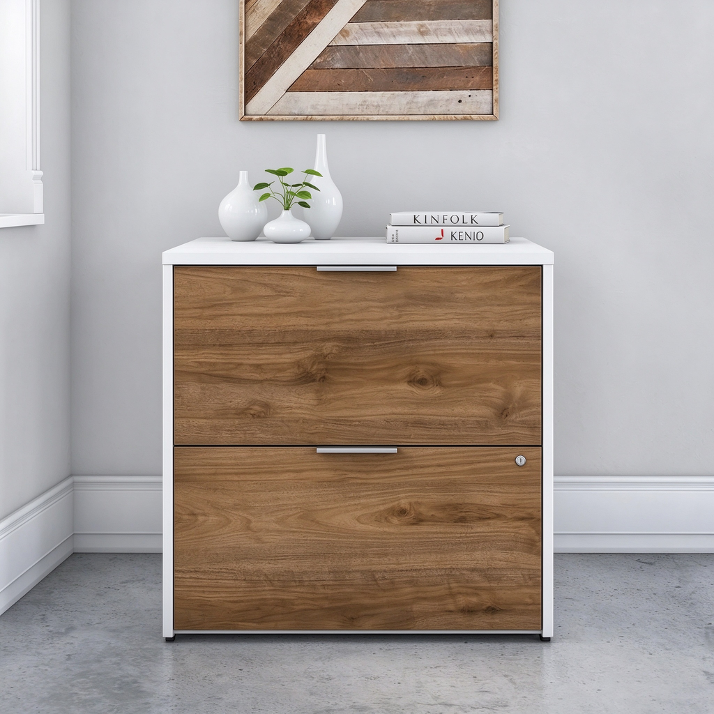 Brown MDF Filing Cabinet for Home Office Storage