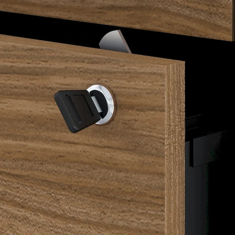 Brown MDF Filing Cabinet for Home Office Storage