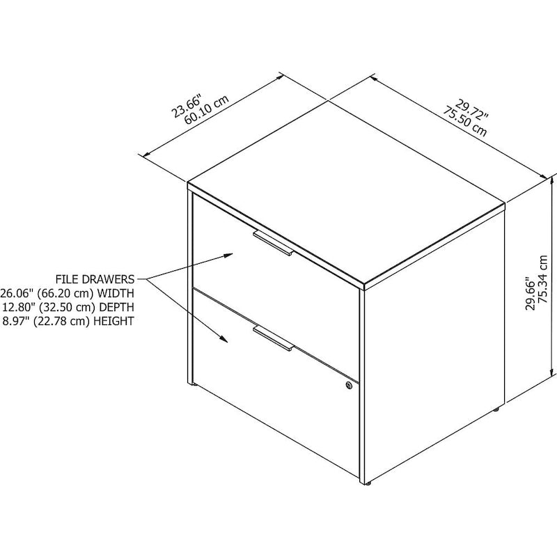 Brown MDF Filing Cabinet for Home Office Storage