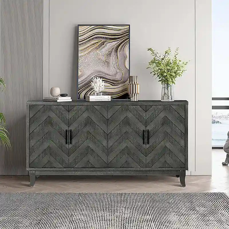 Armarios de madera de 4 puertas para sala, comedor y dormitorio