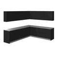 Cocina moderna de color negro, 10x8,5 pies de ancho - 102x120