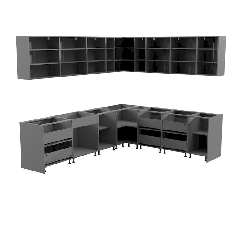 Cocina moderna de color negro, 10x8,5 pies de ancho - 102x120