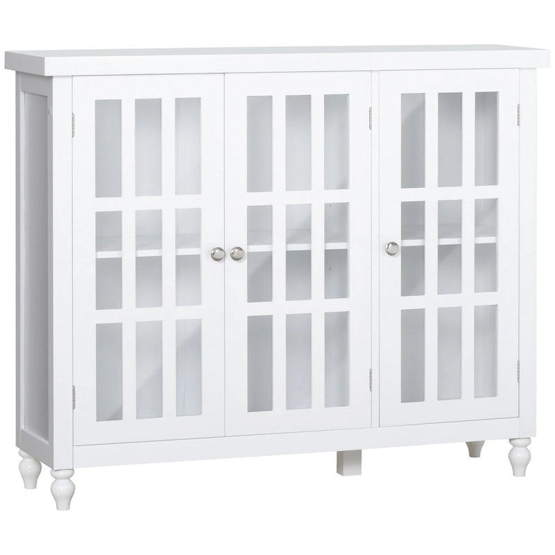 69 Tall Storage Cabinet with Movable Storage Shelves, Modern Style Pantry Cupboard Cabinet with Soft Doors, Coffee