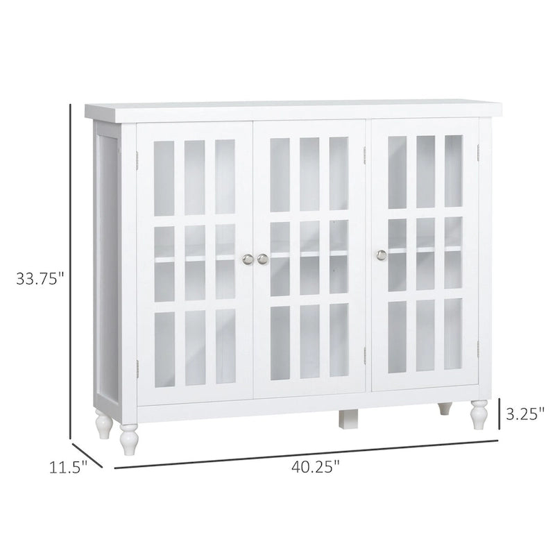 69 Tall Storage Cabinet with Movable Storage Shelves, Modern Style Pantry Cupboard Cabinet with Soft Doors, Coffee