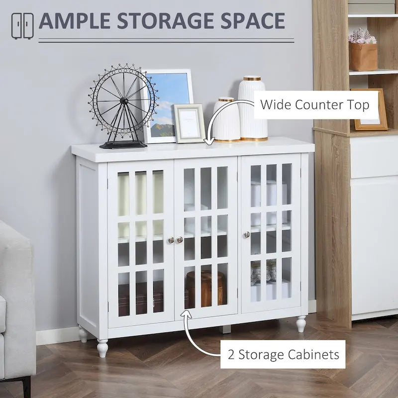 69 Tall Storage Cabinet with Movable Storage Shelves, Modern Style Pantry Cupboard Cabinet with Soft Doors, Coffee