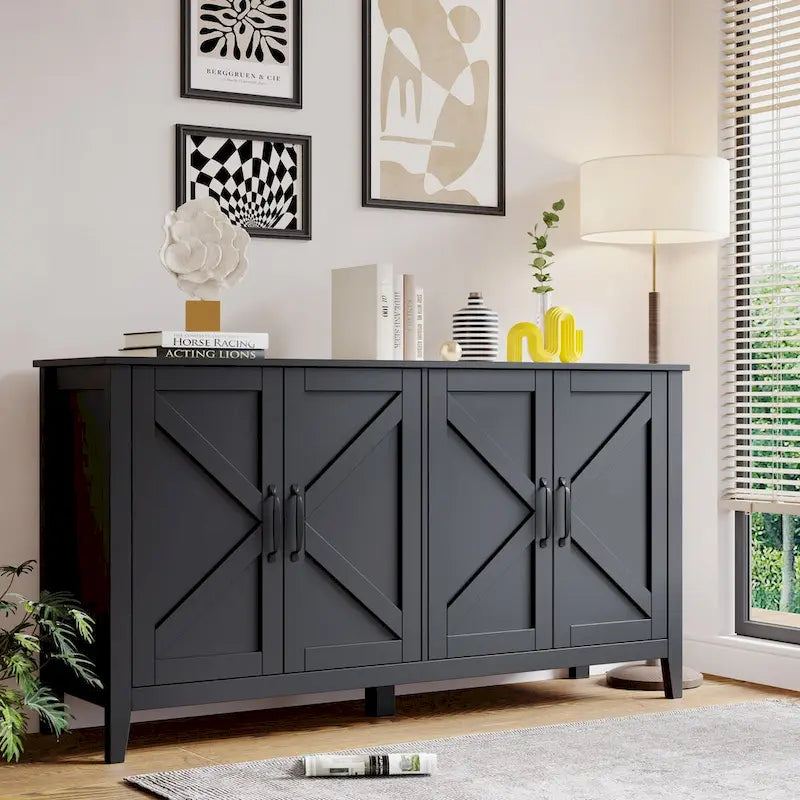 Four-Door Sideboard Storage Cabinet