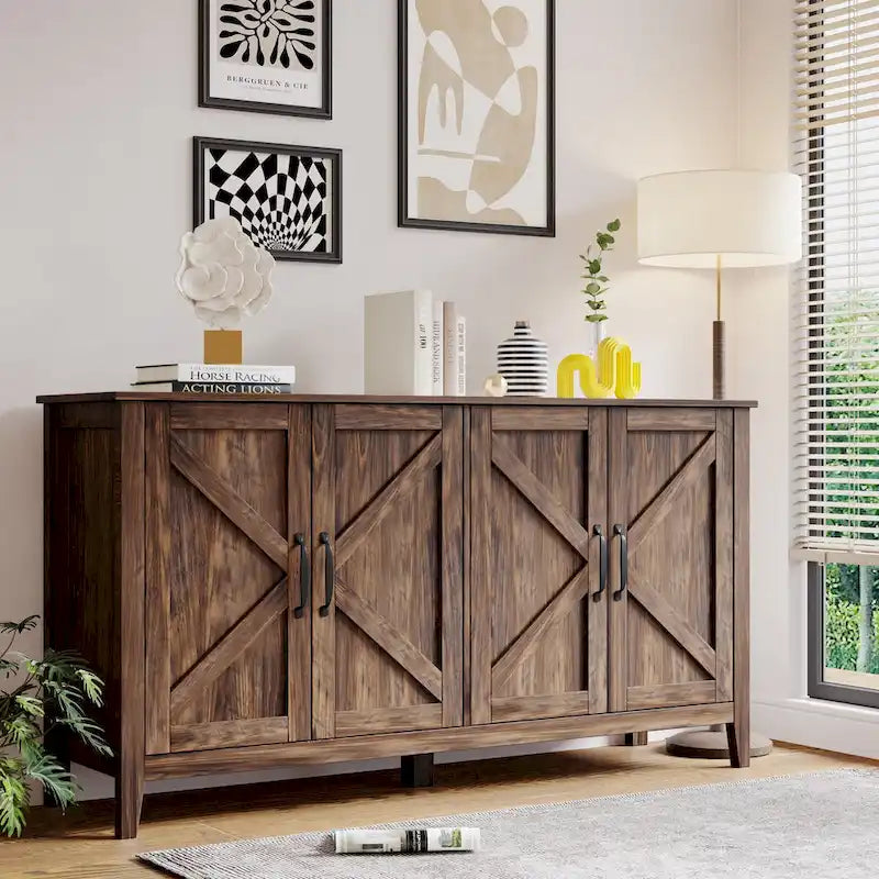 mueble aparador de almacenamiento con cuatro puertas