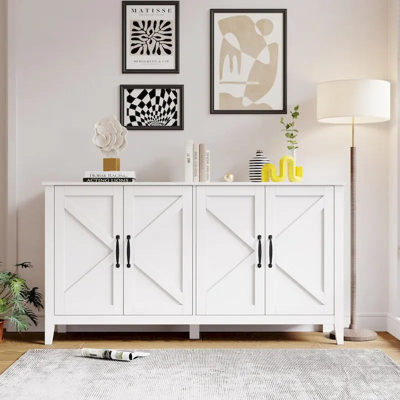 Four-Door Sideboard Storage Cabinet