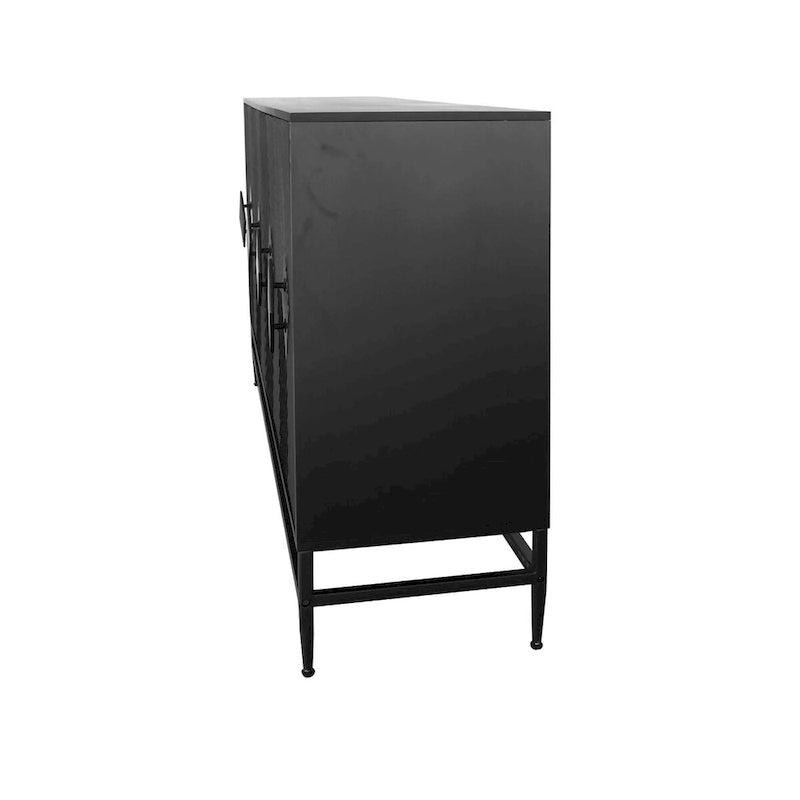 Accent Black 4-Door Wooden Sideboard Buffet Cabinet
