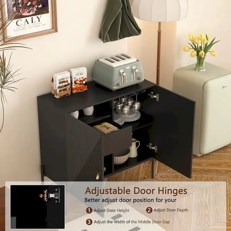 Credenza buffet, mobile angolo caffè per casa con cassetti