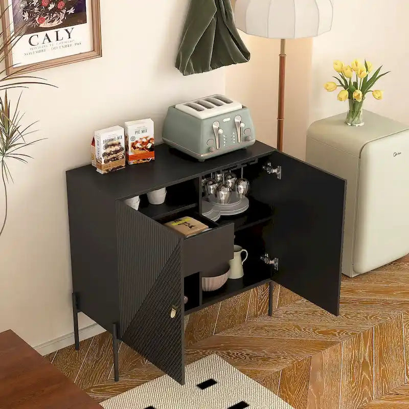 Credenza buffet, mobile angolo caffè per casa con cassetti