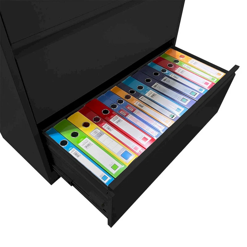 Archivador de tres cajones para almacenamiento de oficina
