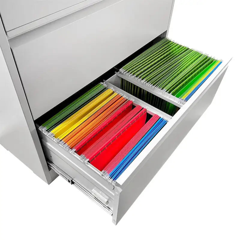 Archivador de tres cajones para almacenamiento de oficina