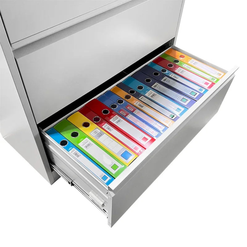 Archivador de tres cajones para almacenamiento de oficina
