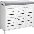 banco zapatero con almacenamiento, mueble zapatero - 13.7D x 39.4W x 19.9H