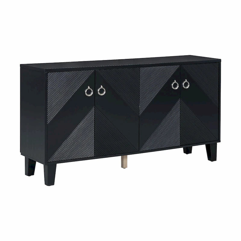 Schrank im Light-Luxury-Stil mit geometrischen Mustern