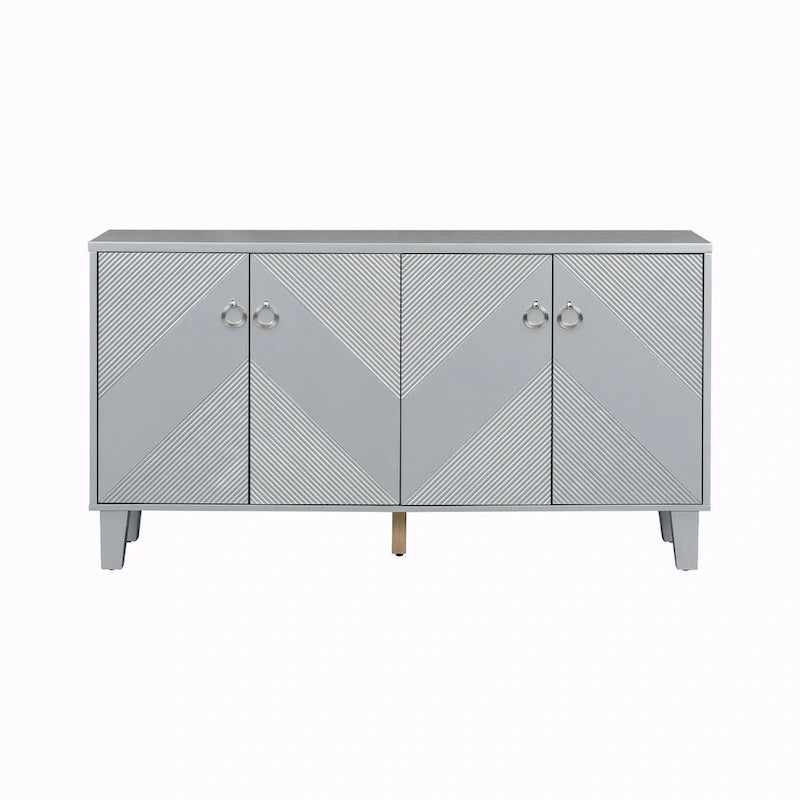 Schrank im Light-Luxury-Stil mit geometrischen Mustern