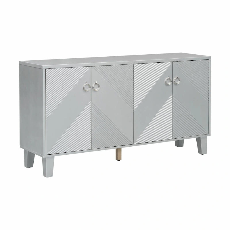 Schrank im Light-Luxury-Stil mit geometrischen Mustern