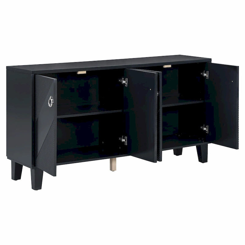 Schrank im Light-Luxury-Stil mit geometrischen Mustern