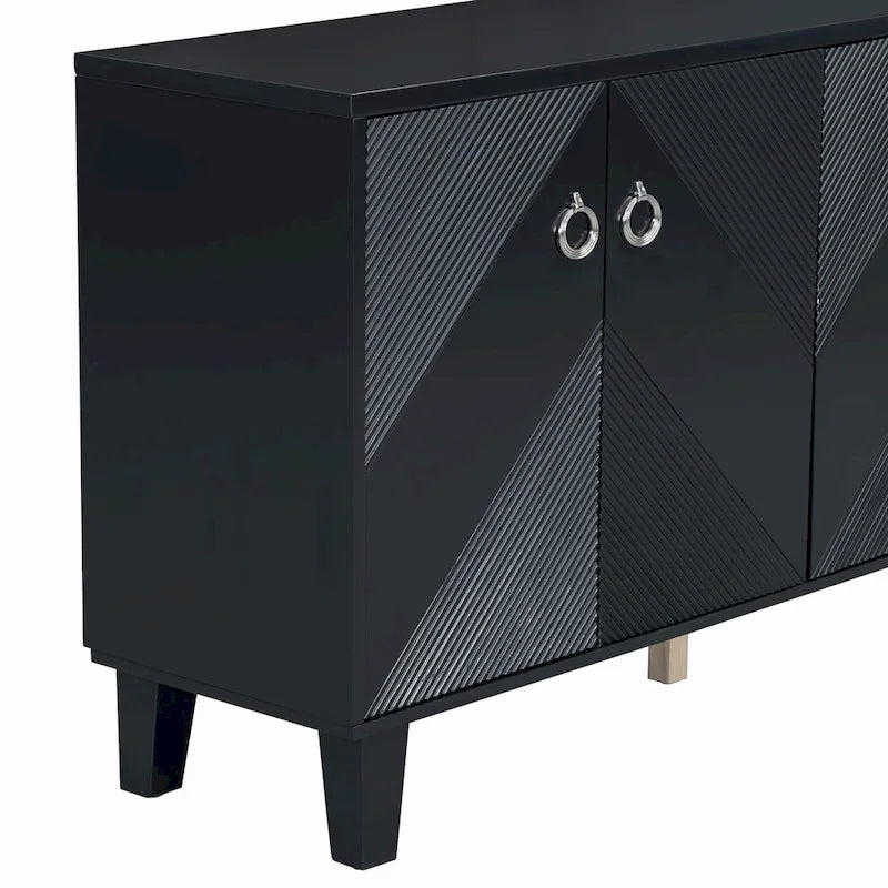 Schrank im Light-Luxury-Stil mit geometrischen Mustern