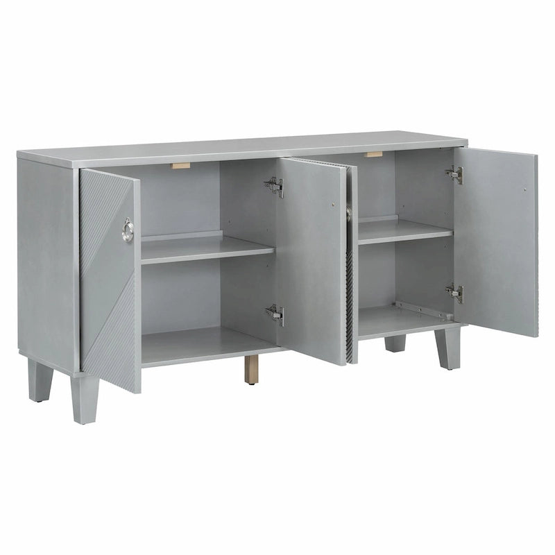 Schrank im Light-Luxury-Stil mit geometrischen Mustern