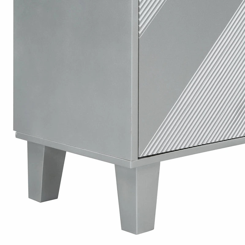 Schrank im Light-Luxury-Stil mit geometrischen Mustern