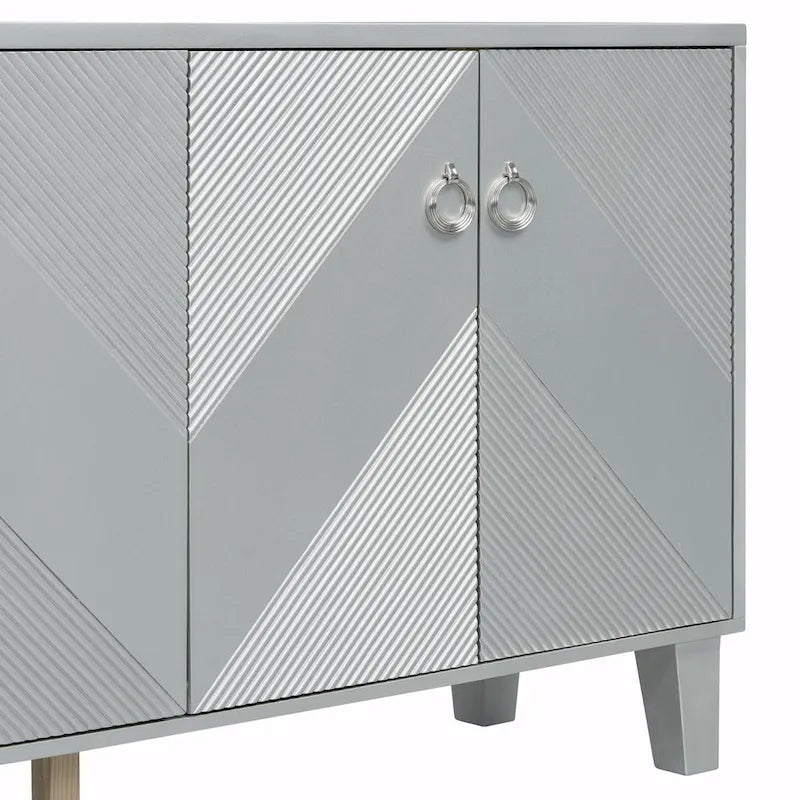 Schrank im Light-Luxury-Stil mit geometrischen Mustern