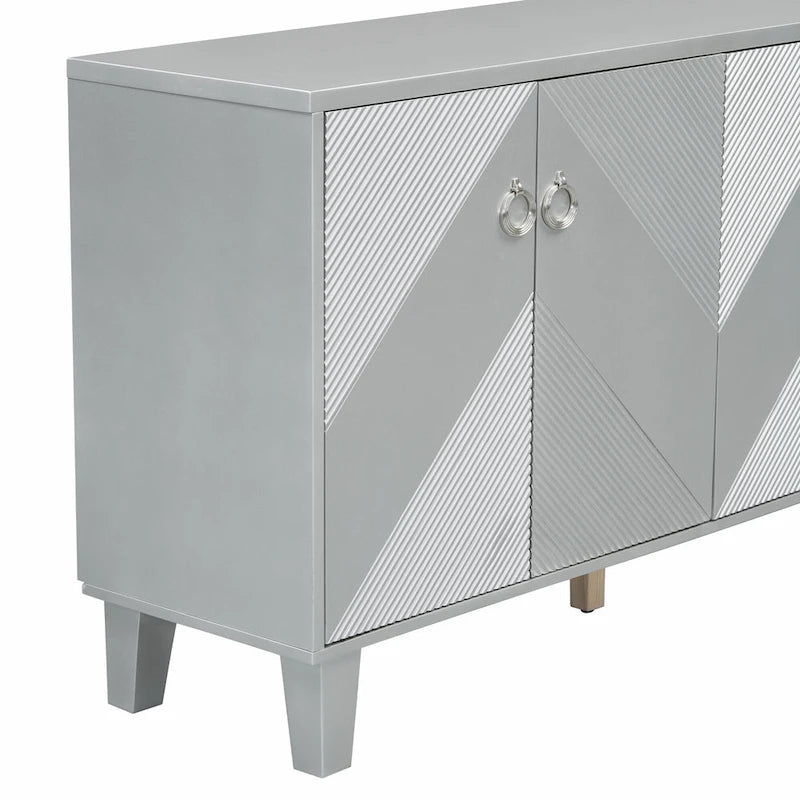 Schrank im Light-Luxury-Stil mit geometrischen Mustern