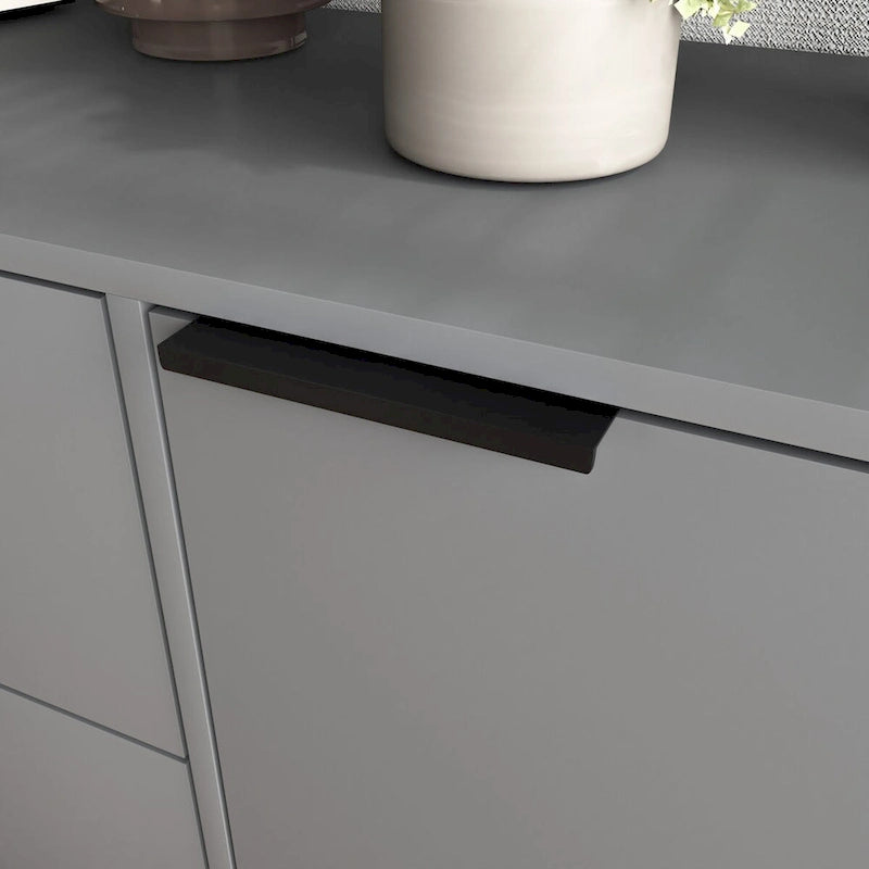 Anrichten-Buffetschrank mit Stauraum, Kaffee-Barschrank aus Holz, 47.2 Schrank mit 3 Schubladen und 2 Türen, Buffetschrank