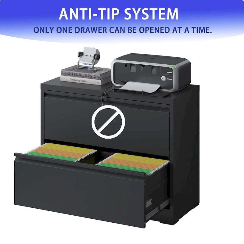 Two-Drawer Filing Cabinet for Home Office Storage