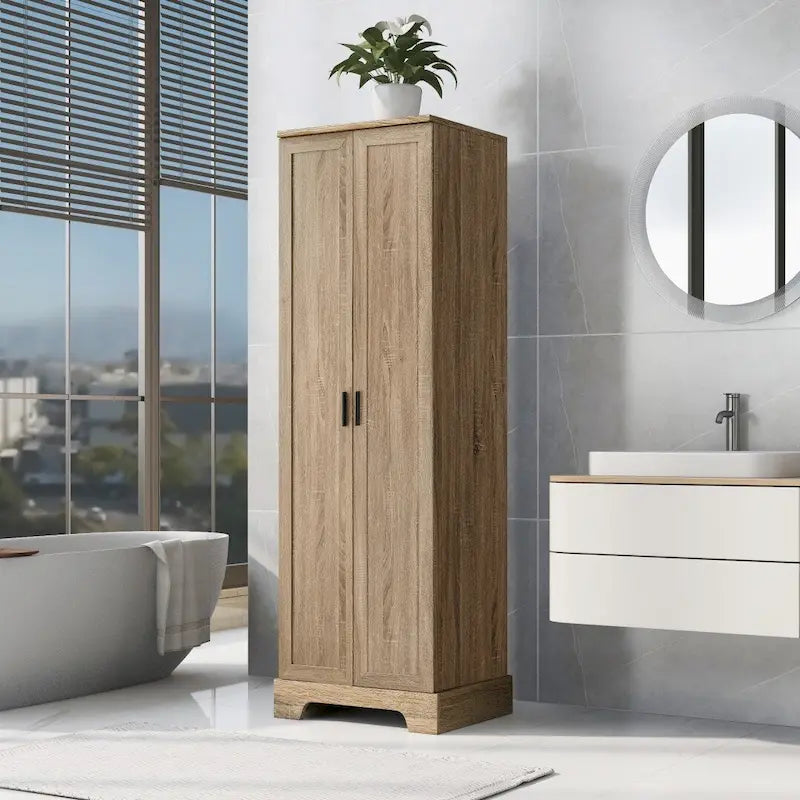Armario de almacenamiento con puertas para baño