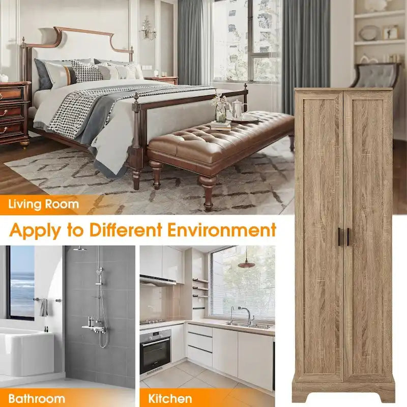 Armario de almacenamiento con puertas para baño