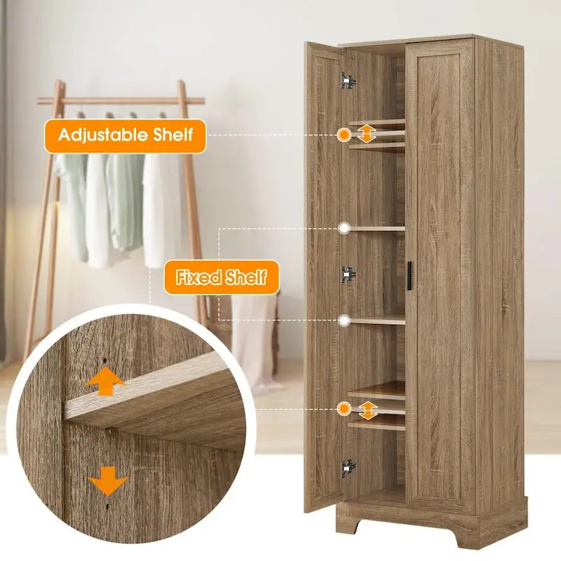 Armario de almacenamiento con puertas para baño