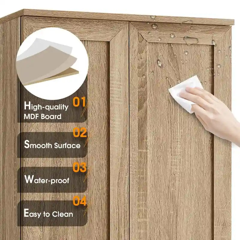 Armario de almacenamiento con puertas para baño