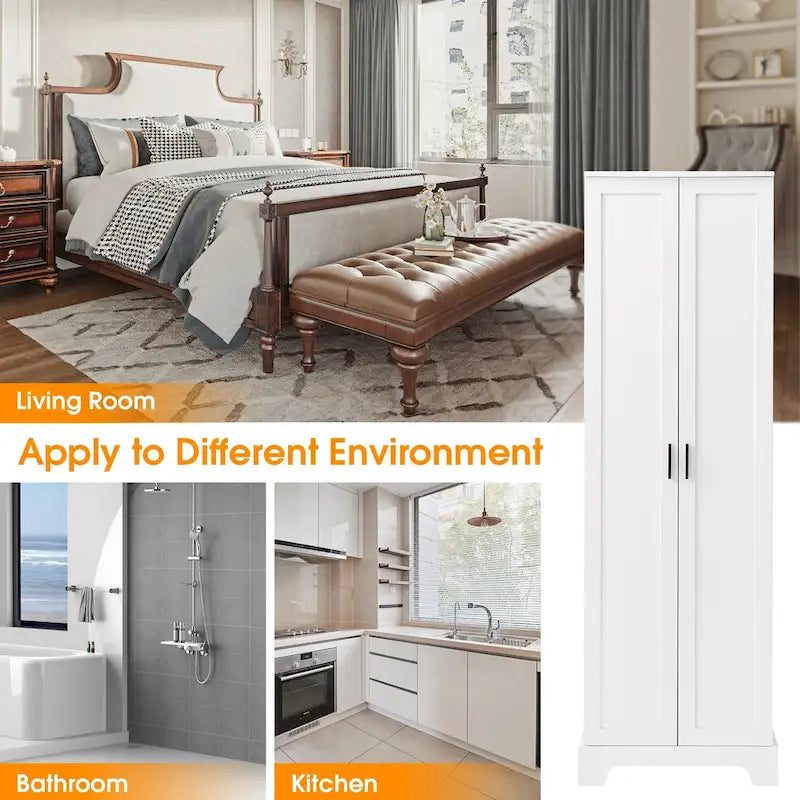 Armario de almacenamiento con puertas para baño