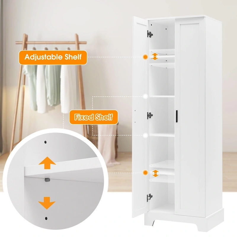 Armario de almacenamiento con puertas para baño