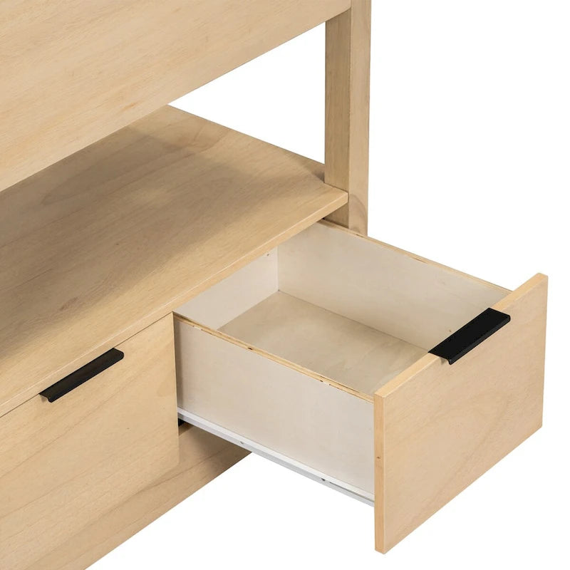 Badezimmerschrank mit offenem Ablagefach und Schubladen