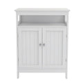 White Bathroom standing storage cabinet with double doors