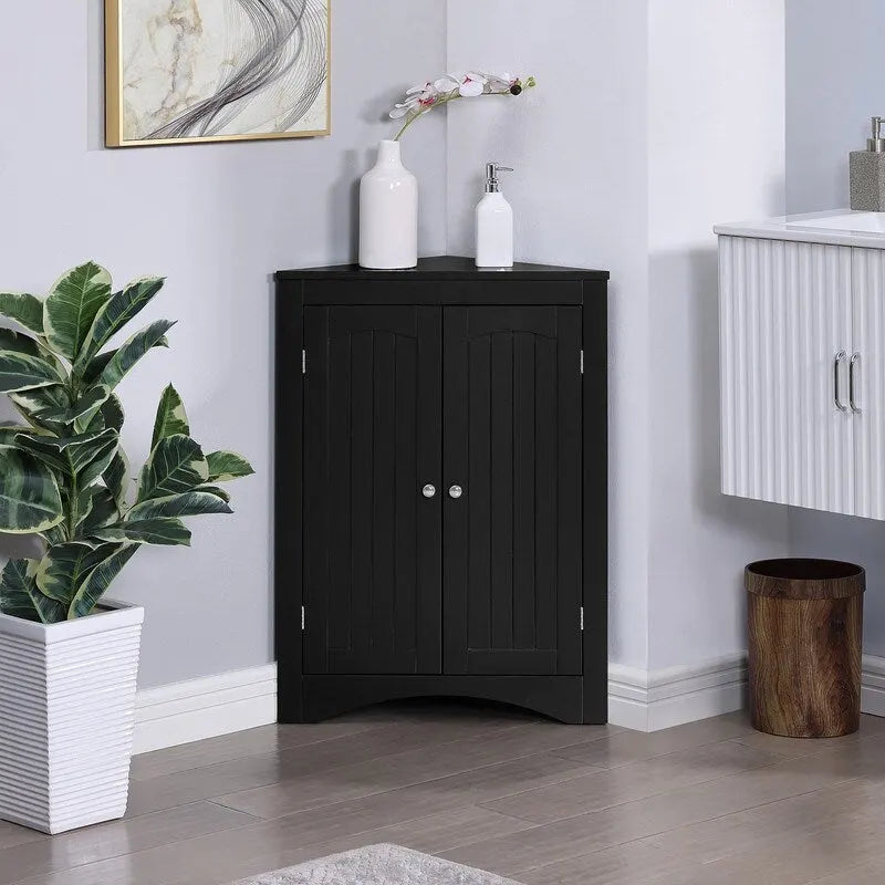 aparador, mueble de esquina, mueble de esquina de suelo para baño con puertas y estantes, cocina, sala de estar