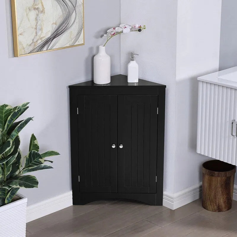 aparador, mueble de esquina, mueble de esquina de suelo para baño con puertas y estantes, cocina, sala de estar
