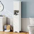 mueble alto de almacenamiento para baño de 67, independiente, con estantes ajustables - 11.7D x 15.7W x 66.8H